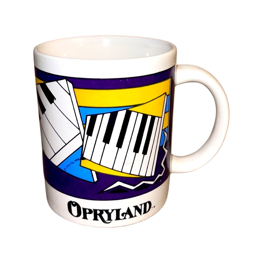 Vintage 90’s Opryland Coffee Mug: Ceramic Glassware: Retro Nashville: GUC